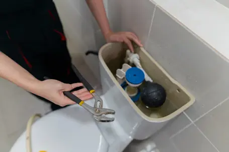 fixing toilet